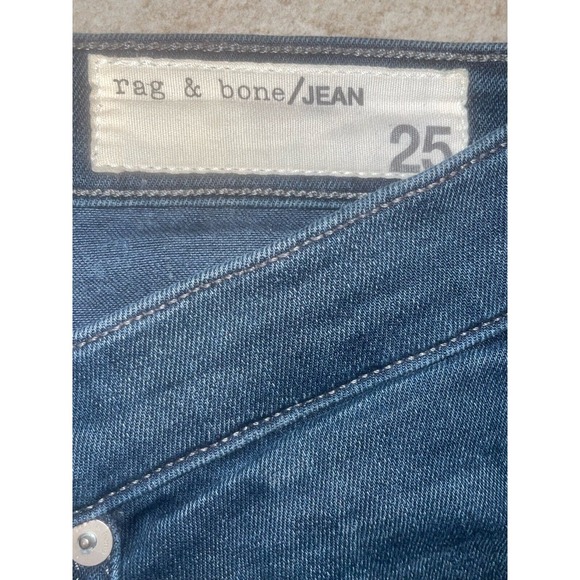 Rag & bone skinny jeans size 25 women blue dark wash‎ low rise denim 28x31 - Picture 5 of 6